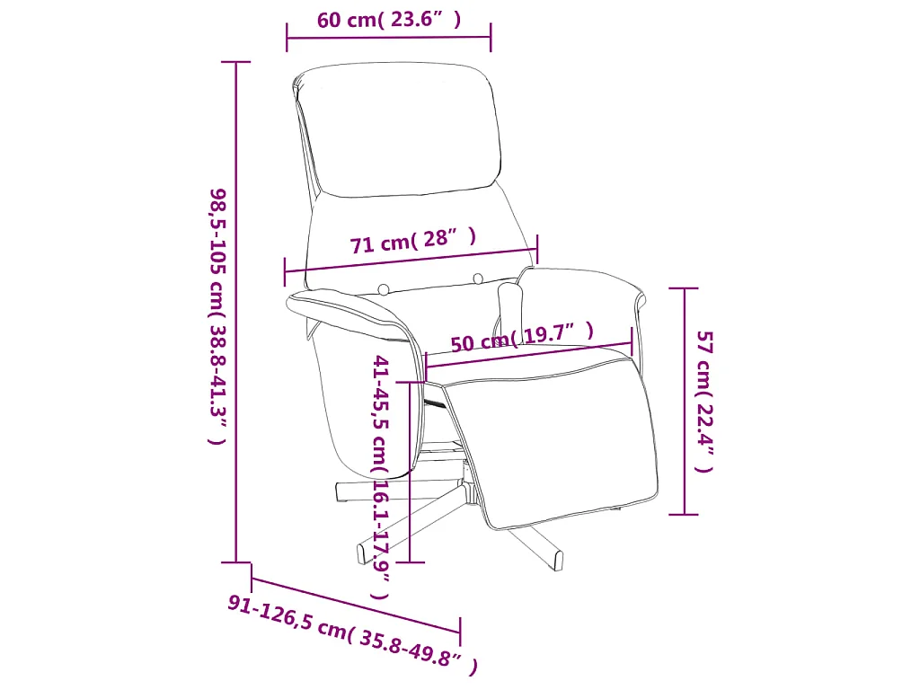 Massagesessel mit Fußteil Dunkelgrün Stoff