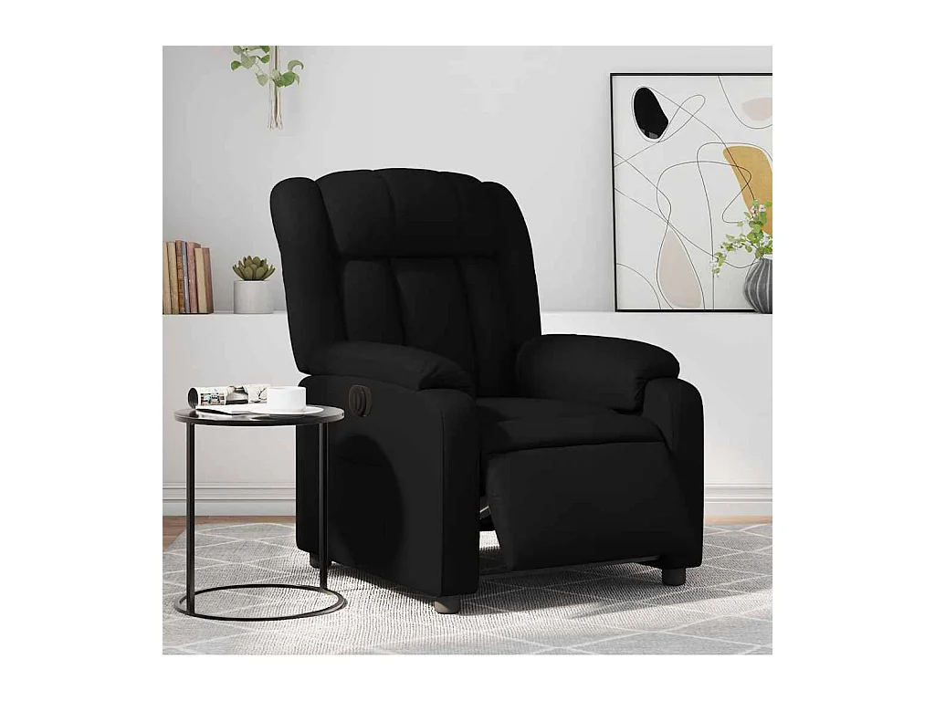 Fauteuil inclinable électrique Noir Similicuir