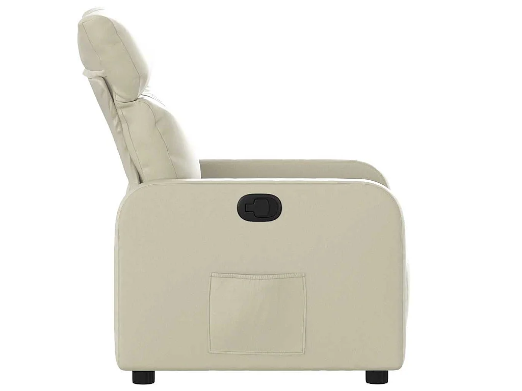 Fauteuil inclinable Crème Similicuir