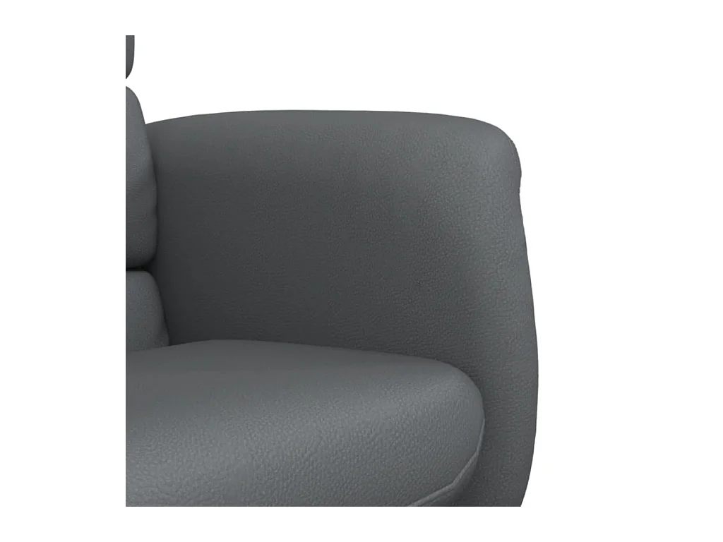 Fauteuil inclinable avec repose-pied gris similicuir