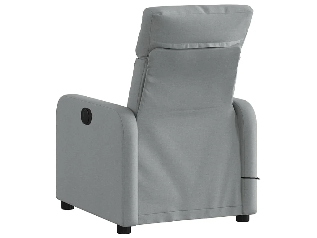 Massagesessel Hellgrau Stoff