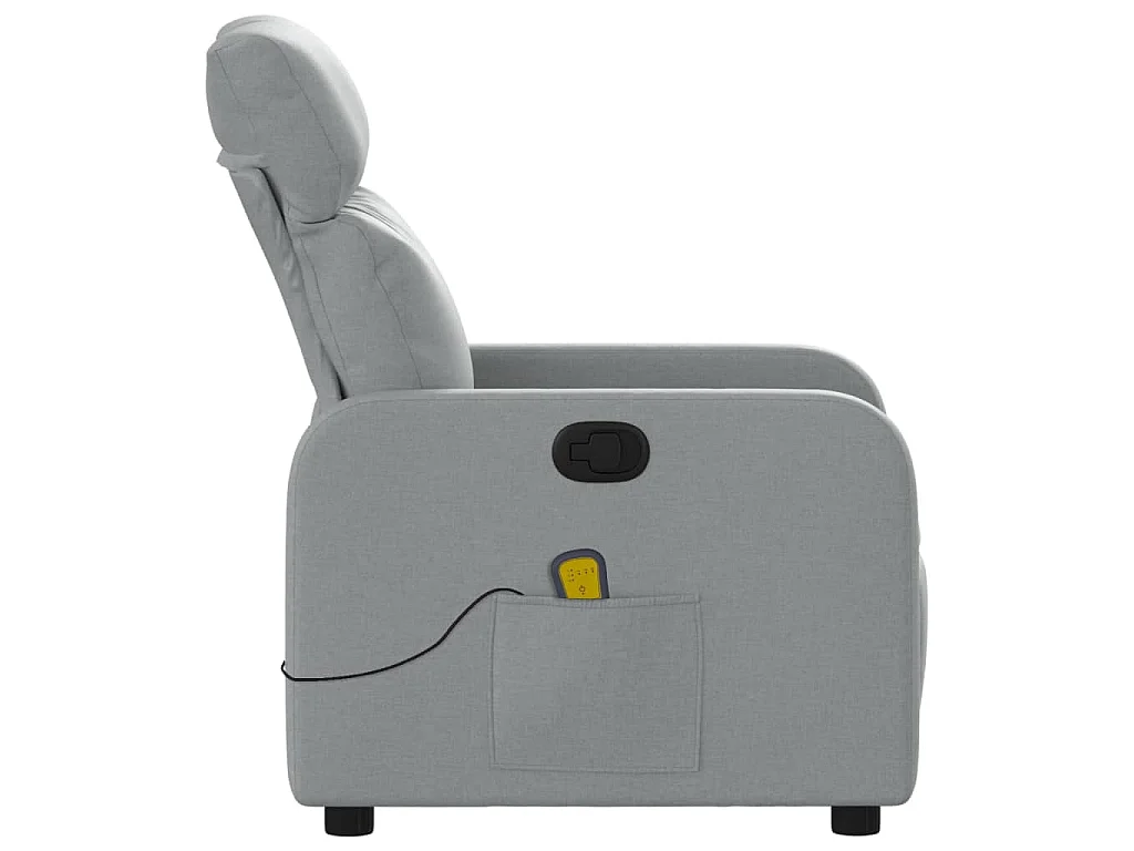Massagesessel Hellgrau Stoff