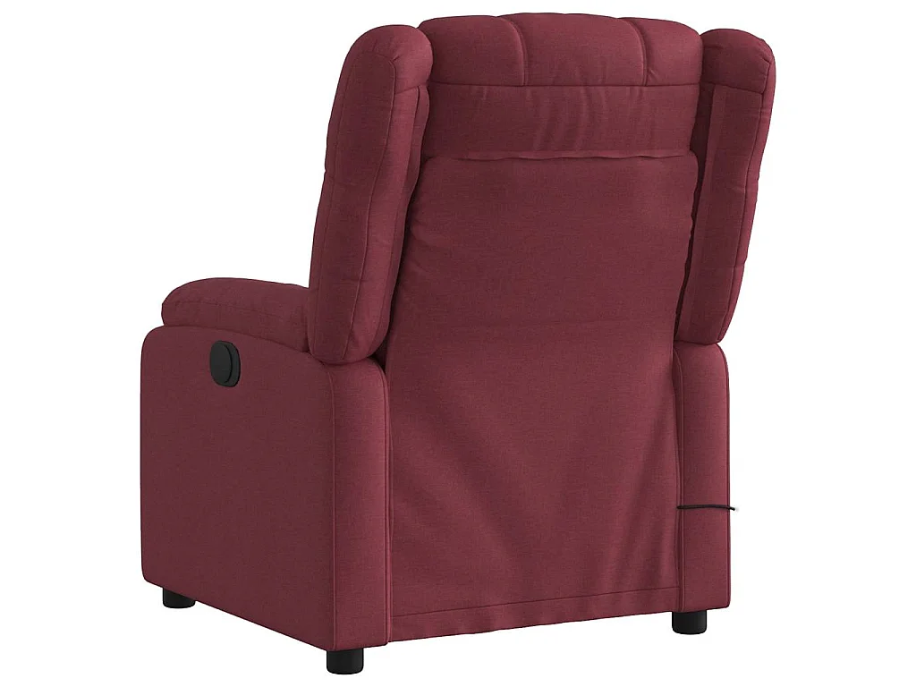 Massagesessel Weinrot Stoff