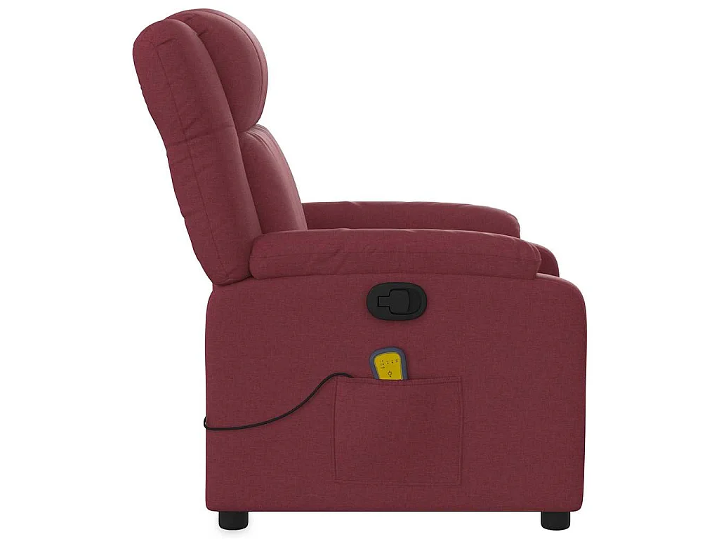 Massagesessel Weinrot Stoff