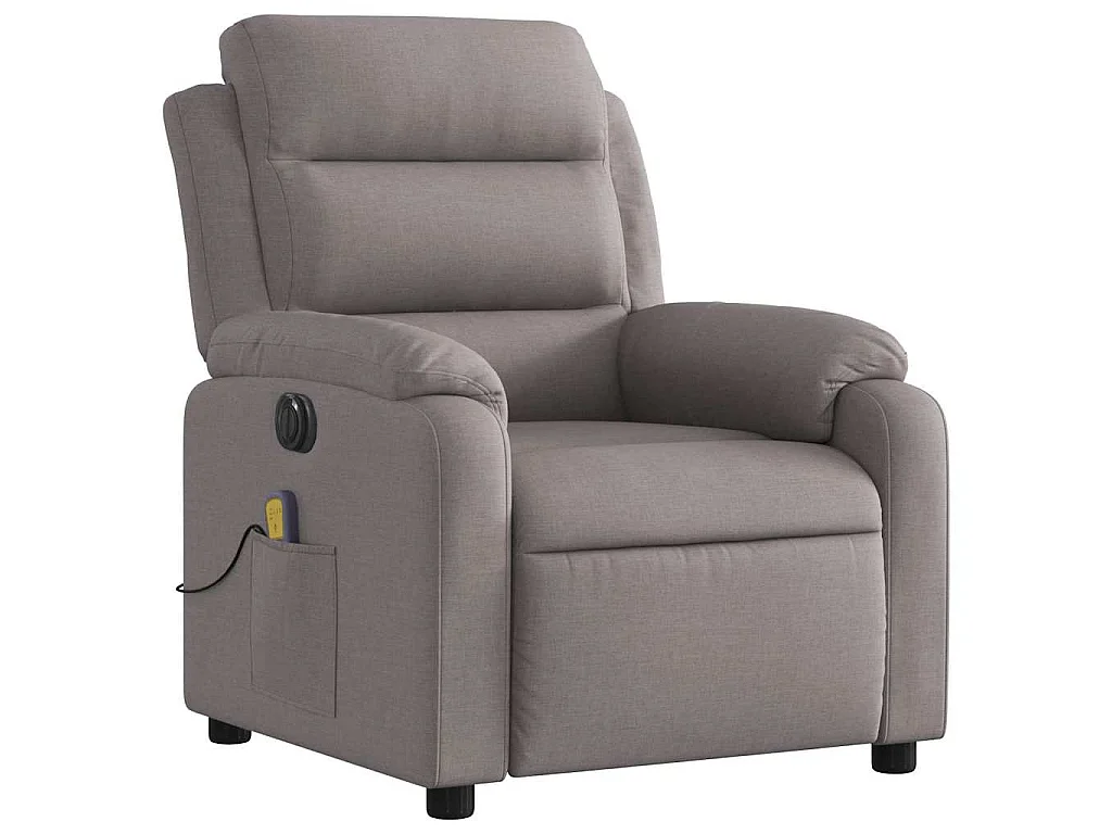 Massagesessel Elektrisch Taupe Stoff