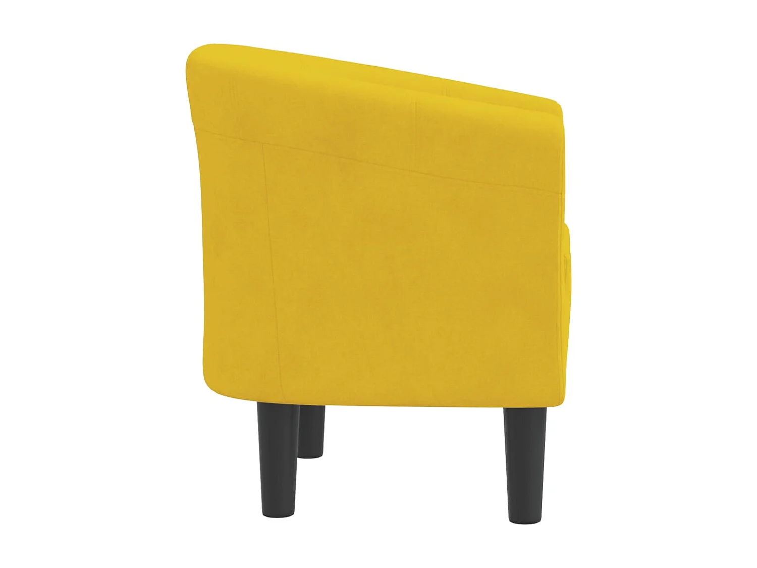 Kuipstoel fluweel geel