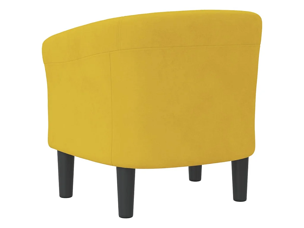 Chaise cabriolet jaune velours