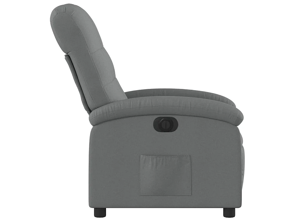 Fauteuil elektrisch verstelbaar stof donkergrijs
