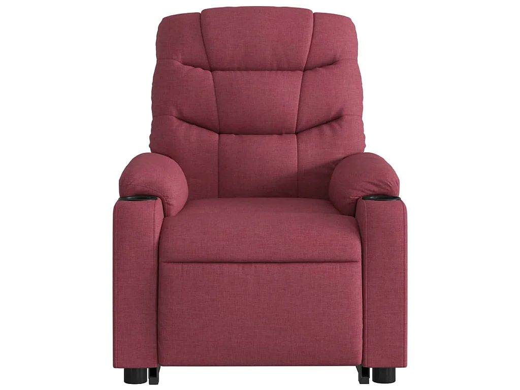 Fauteuil inclinable électrique rouge bordeaux tissu