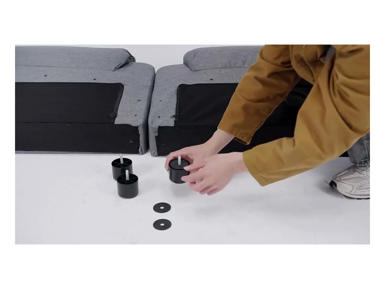 Poltrona reclinável tecido cinzento-acastanhado