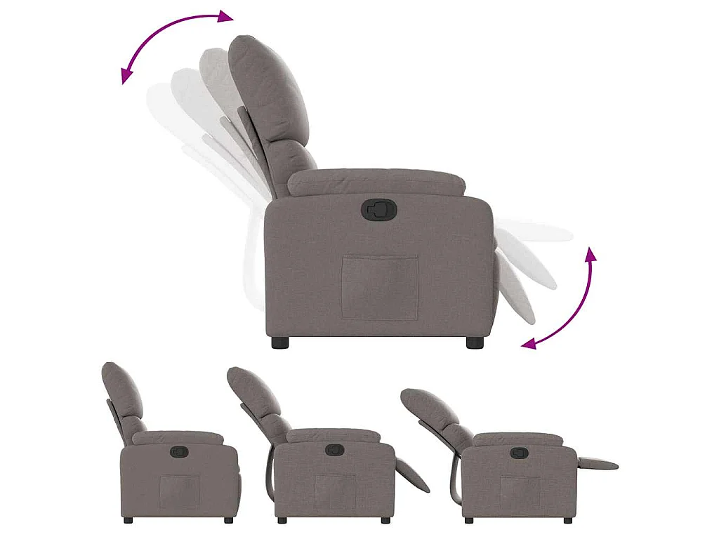 Relaxsessel Taupe Stoff