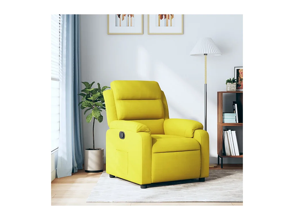 Fauteuil inclinable jaune velours