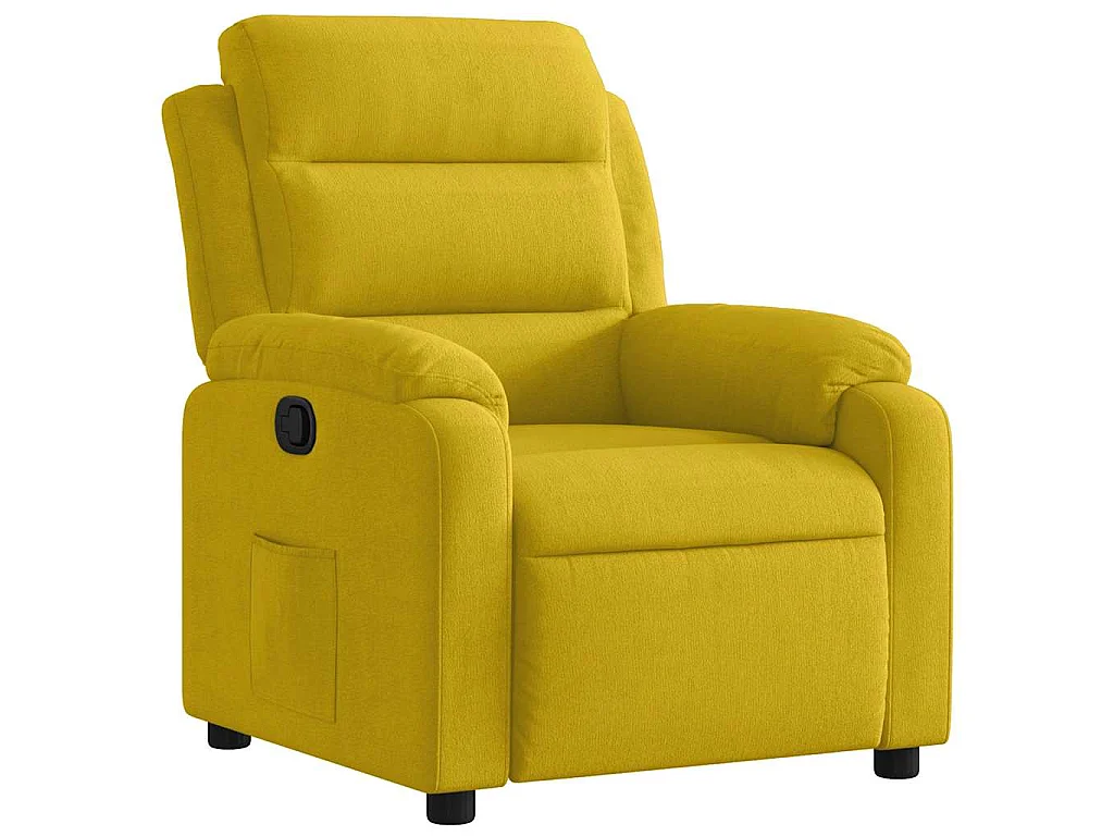 Fauteuil inclinable jaune velours