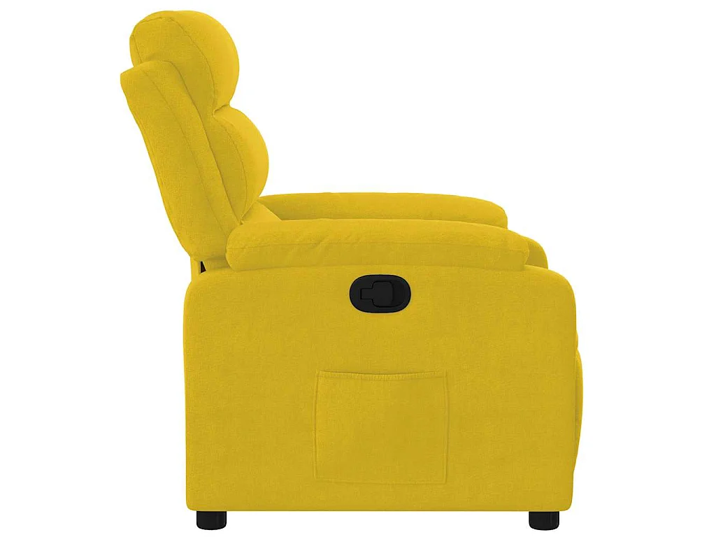 Fauteuil inclinable jaune velours