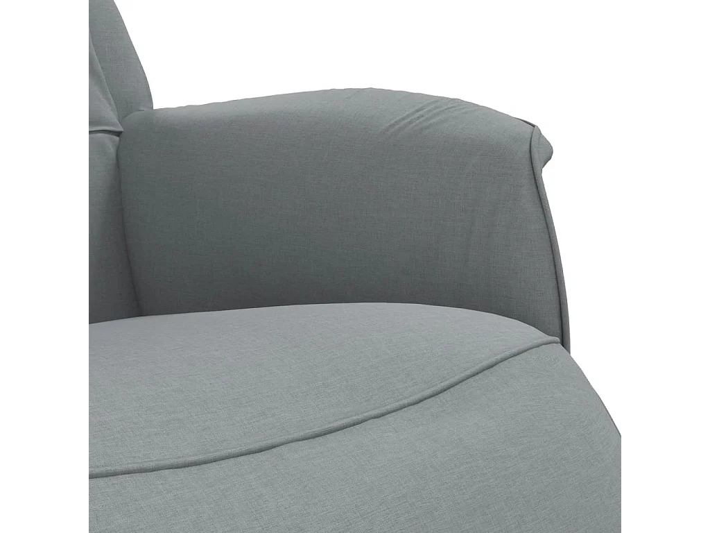 Sillón reclinable con reposapiés tela gris claro