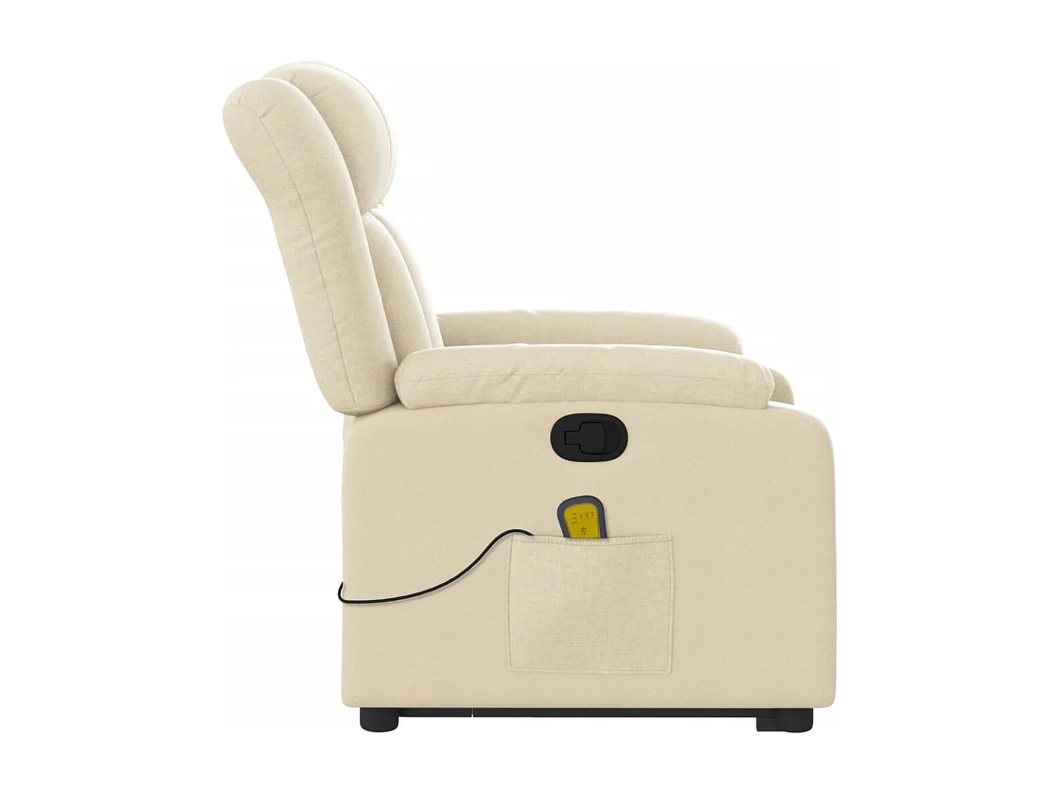 Fauteuil inclinable de massage Crème Tissu