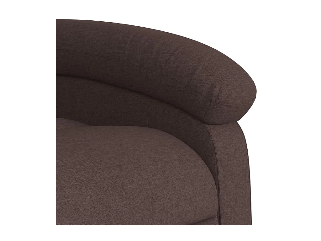 Fauteuil inclinable électrique Marron foncé Tissu