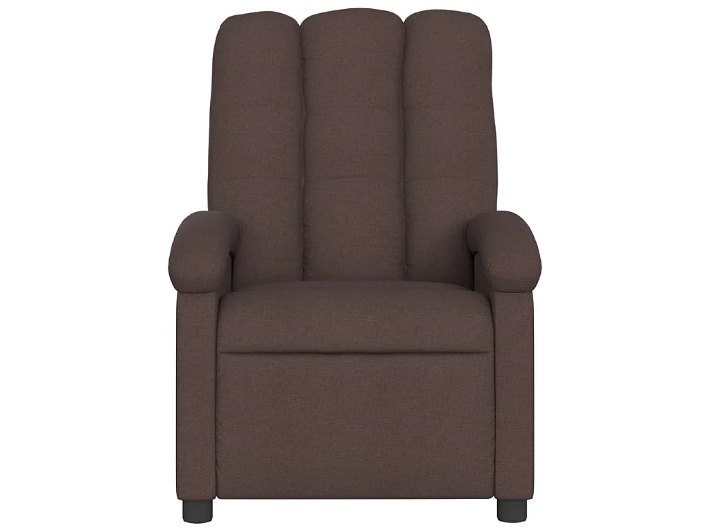 Fauteuil inclinable électrique Marron foncé Tissu