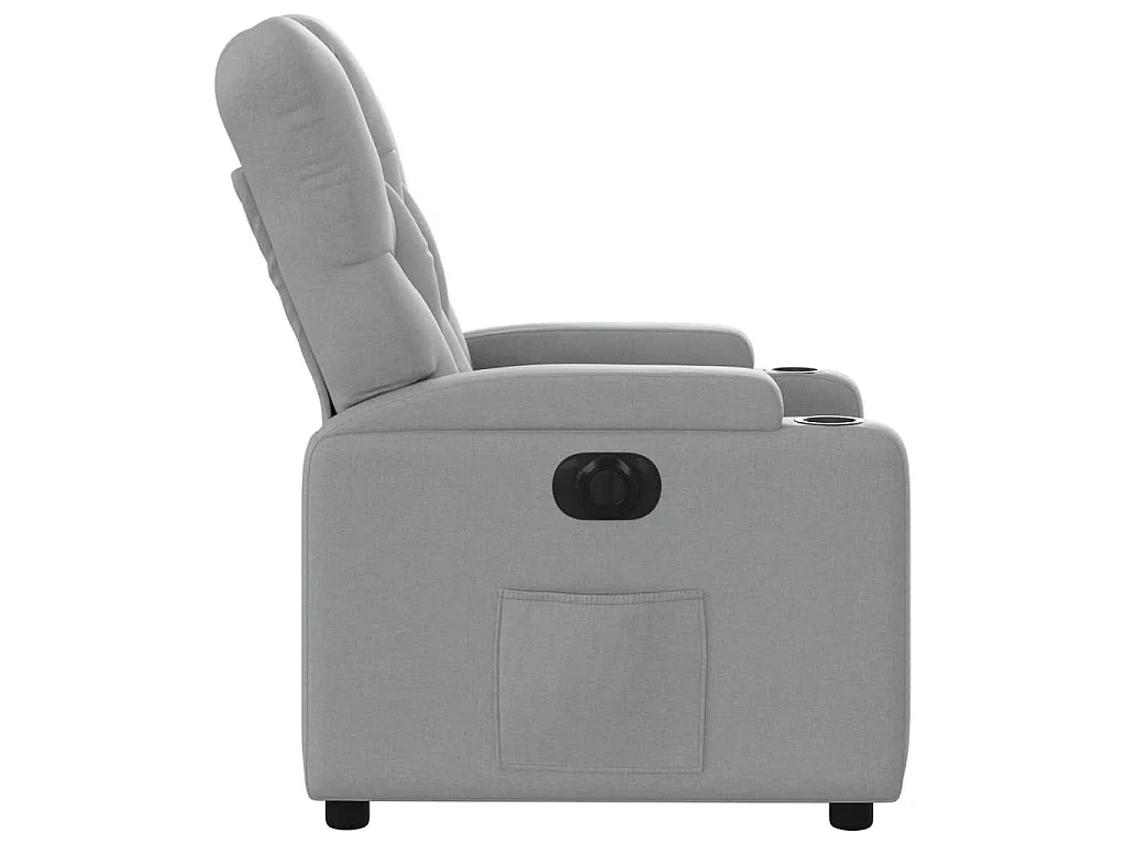 Fauteuil inclinable électrique Gris clair Tissu