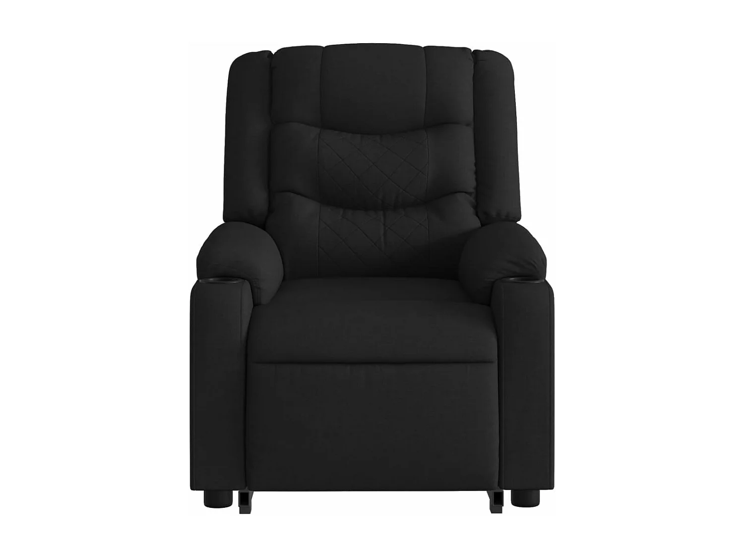 Sillón reclinable de masaje elevable tela negro