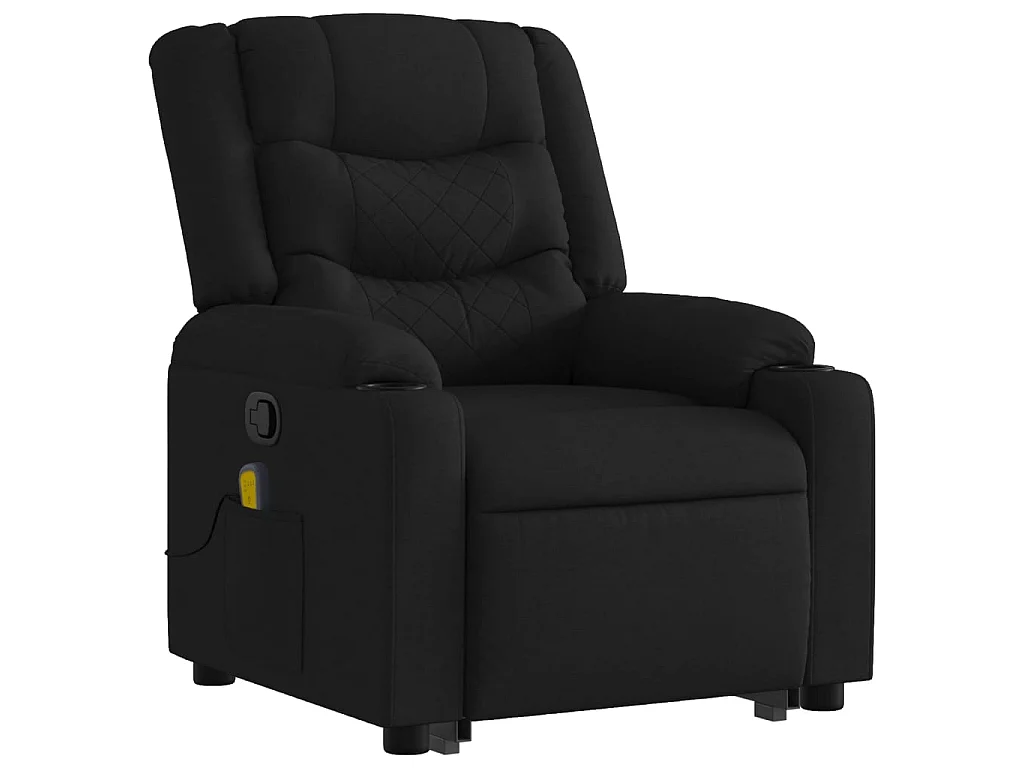 Sillón reclinable de masaje elevable tela negro