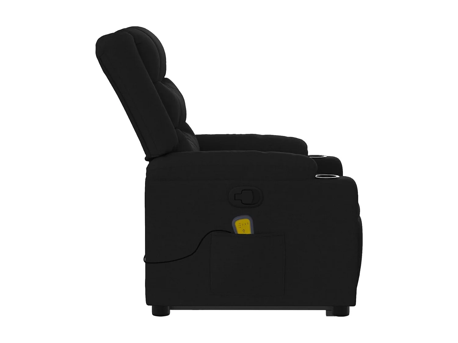 Sillón reclinable de masaje elevable tela negro