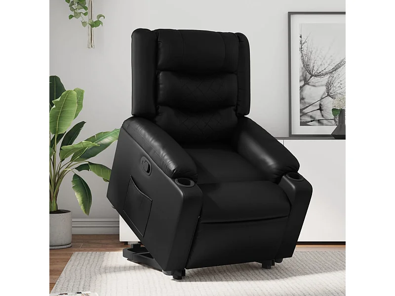 Fauteuil inclinable Noir Similicuir