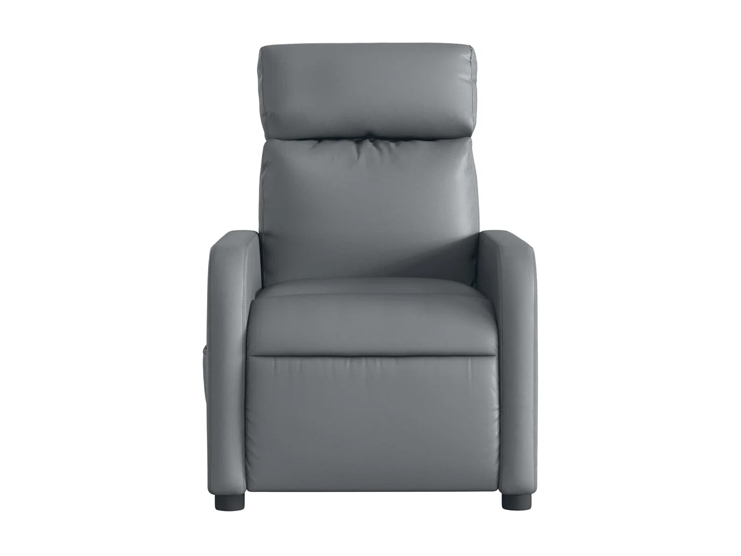 Fauteuil de massage inclinable électrique gris similicuir