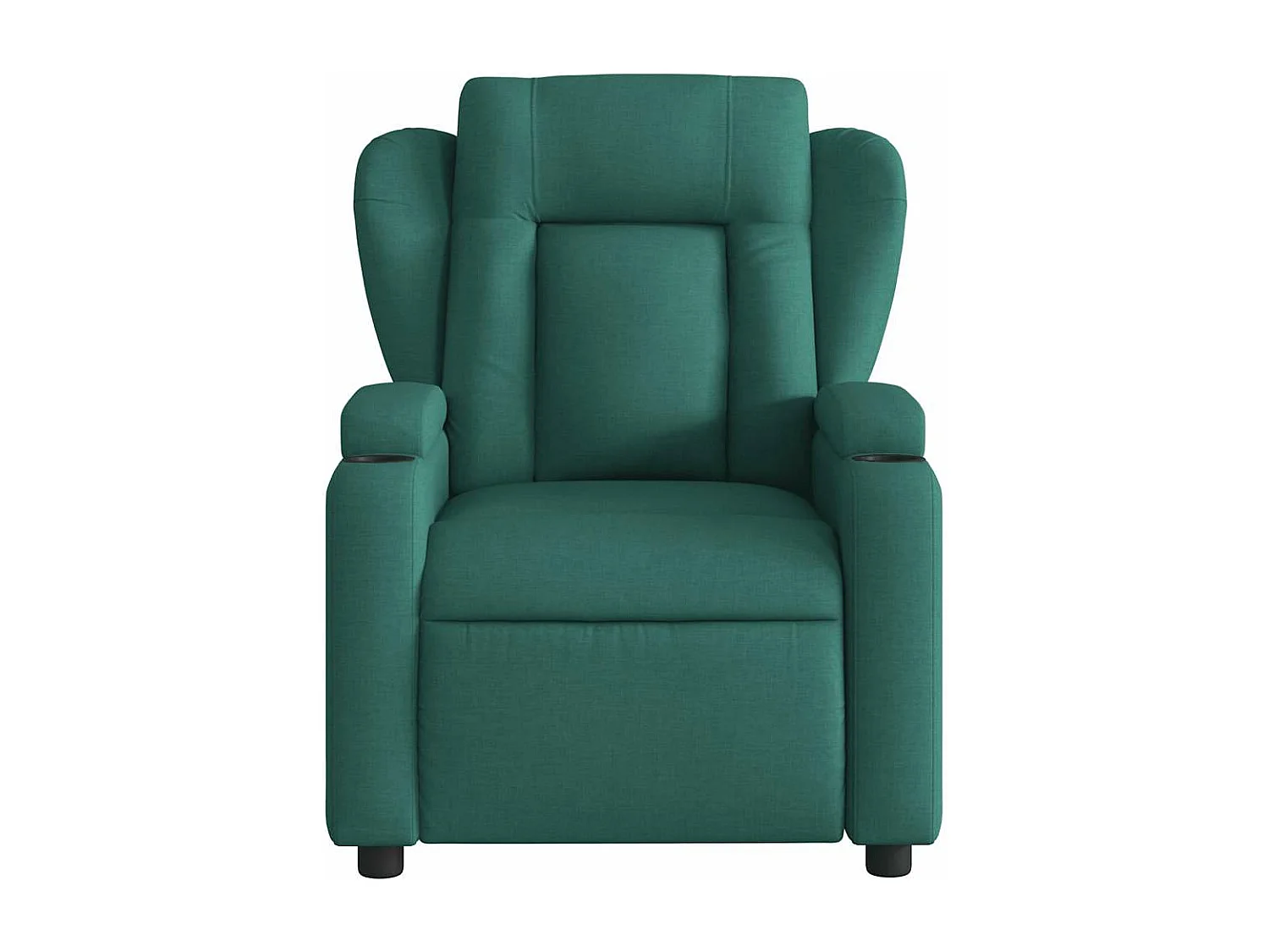 Fauteuil de massage inclinable électrique Vert foncé Tissu