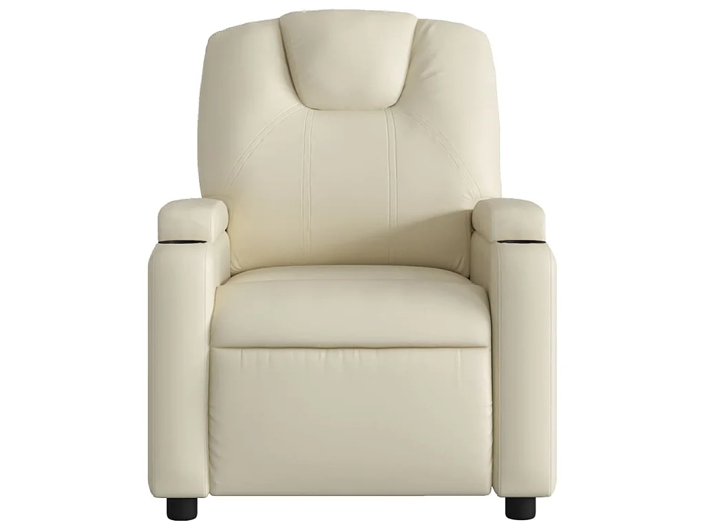 Fauteuil inclinable électrique Crème Similicuir