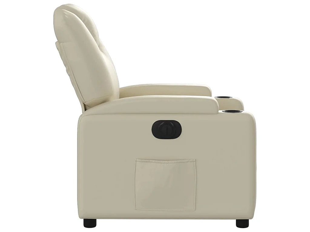 Fauteuil inclinable électrique Crème Similicuir