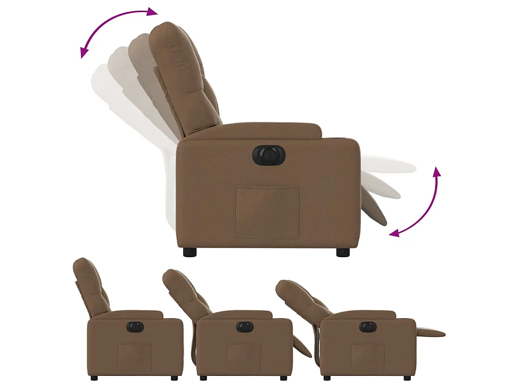 Relaxsessel Elektrisch Braun Stoff