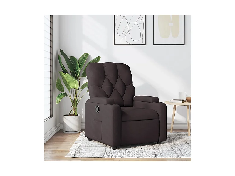 Relaxsessel Dunkelbraun Stoff