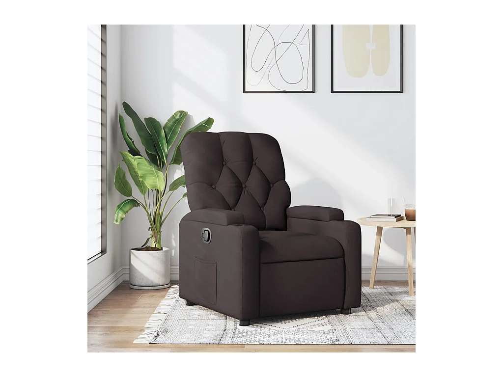 Relaxsessel Dunkelbraun Stoff