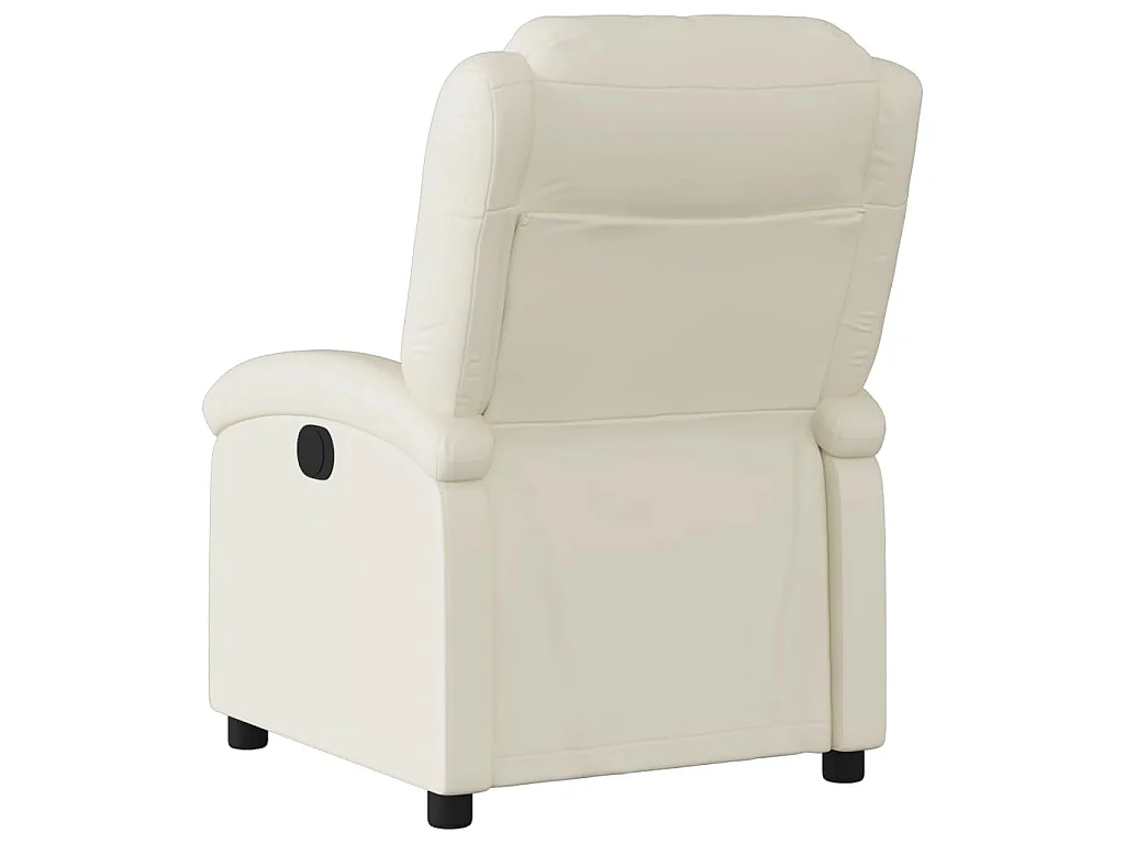Fauteuil inclinable électrique Crème Similicuir