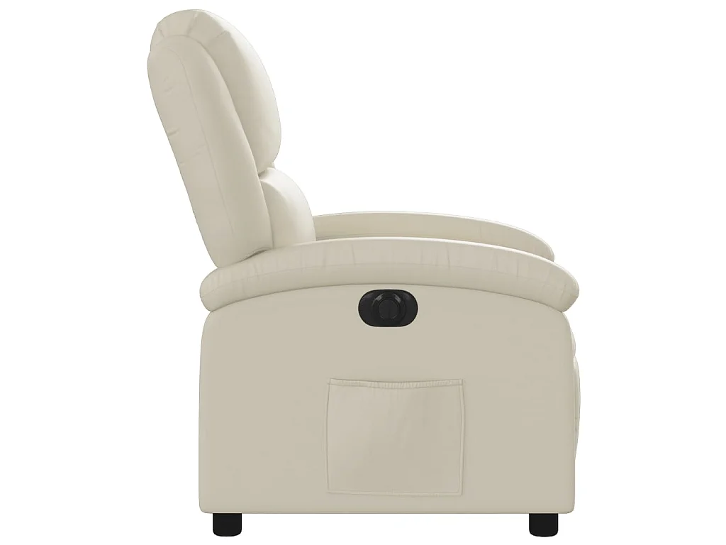 Fauteuil inclinable électrique Crème Similicuir