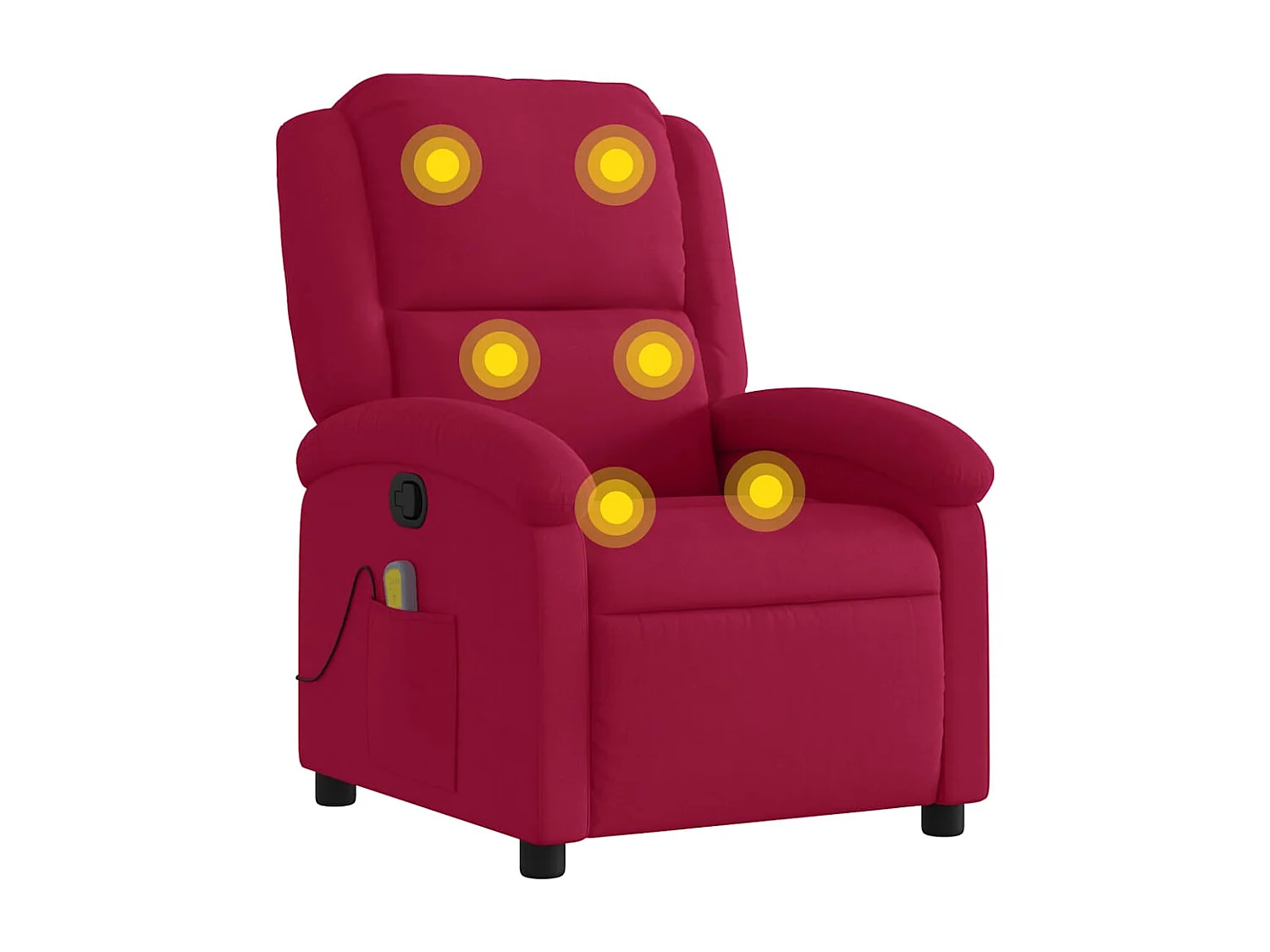 Fauteuil de massage inclinable rouge bordeaux velours