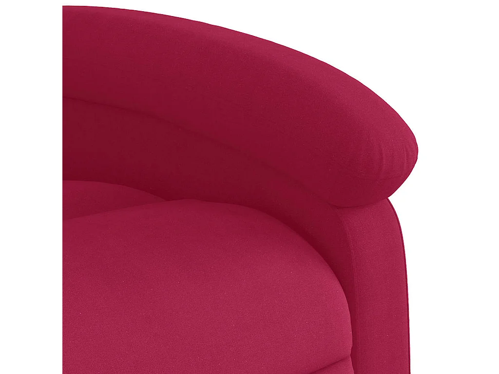 Fauteuil de massage inclinable rouge bordeaux velours