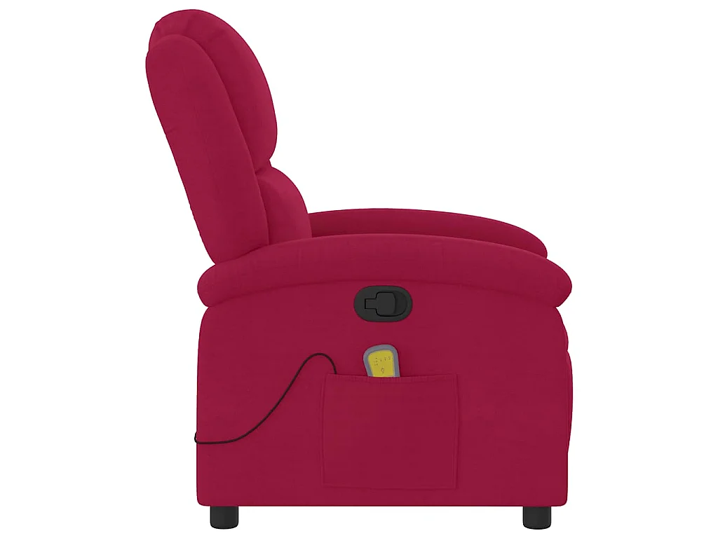 Massagesessel Weinrot Samt