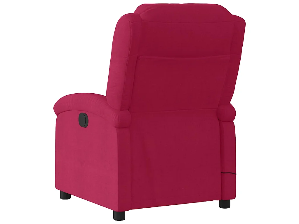 Massagesessel Weinrot Samt