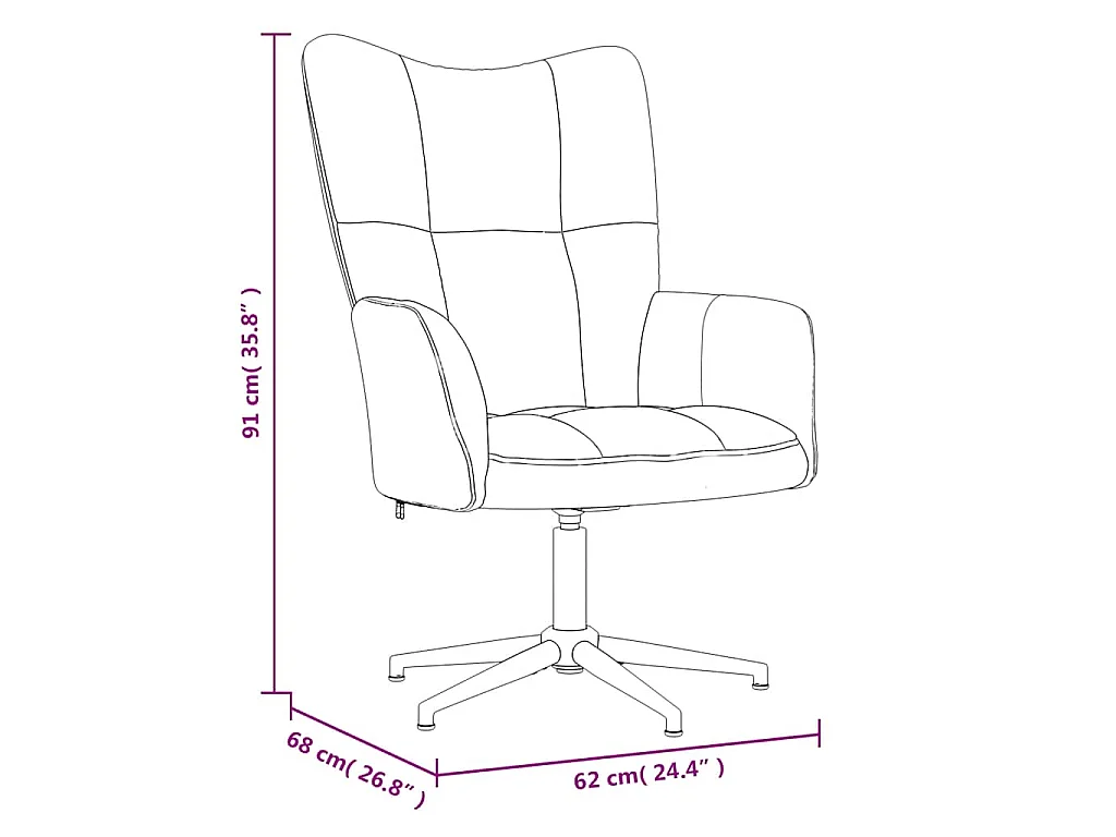 Relaxsessel mit Hocker Dunkelgrau Samt