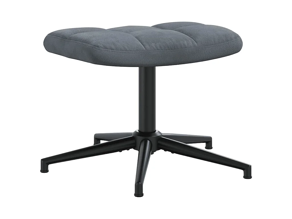 Relaxsessel mit Hocker Dunkelgrau Samt