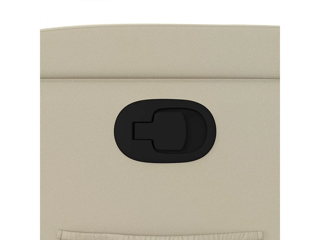 Poltrona reclinável couro artificial cor creme