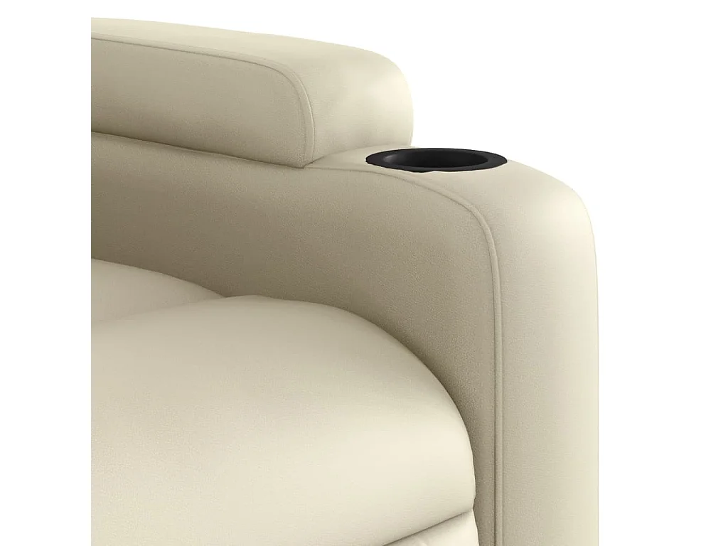 Relaxsessel Creme Kunstleder