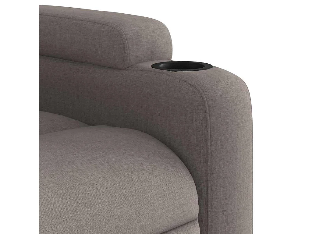 Sillón reclinable de masaje eléctrico tela gris taupe