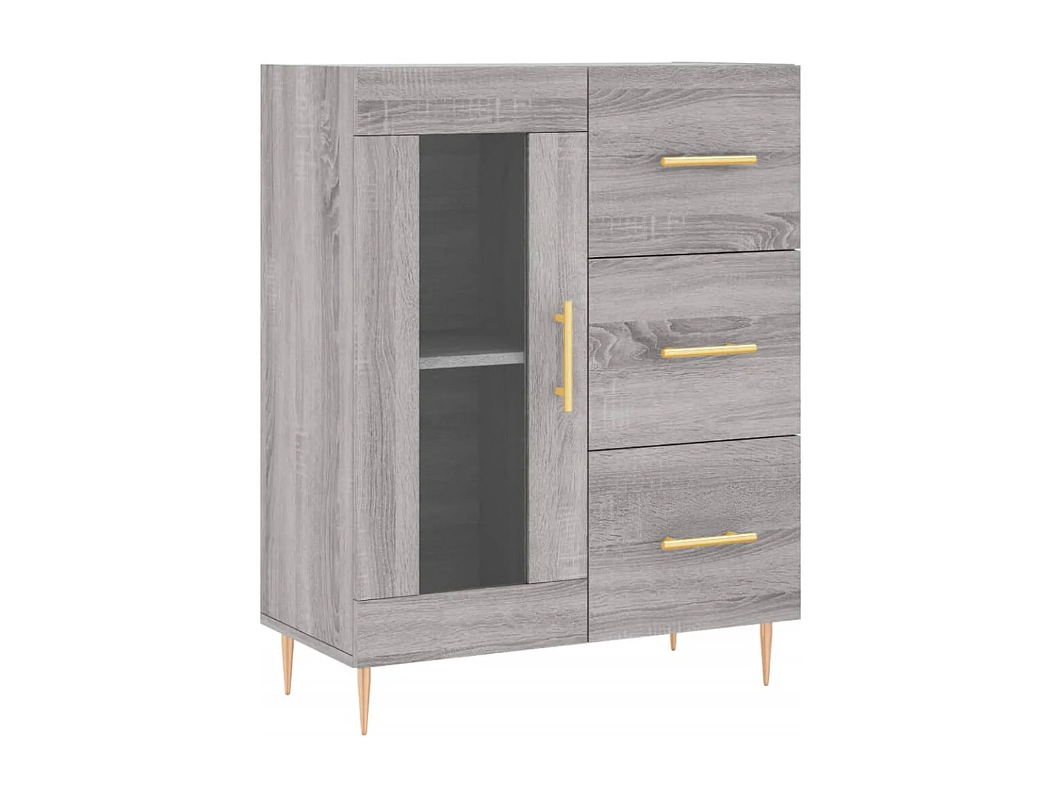Buffet haut Sonoma gris 69,5x34x180 cm Bois d'ingénierie