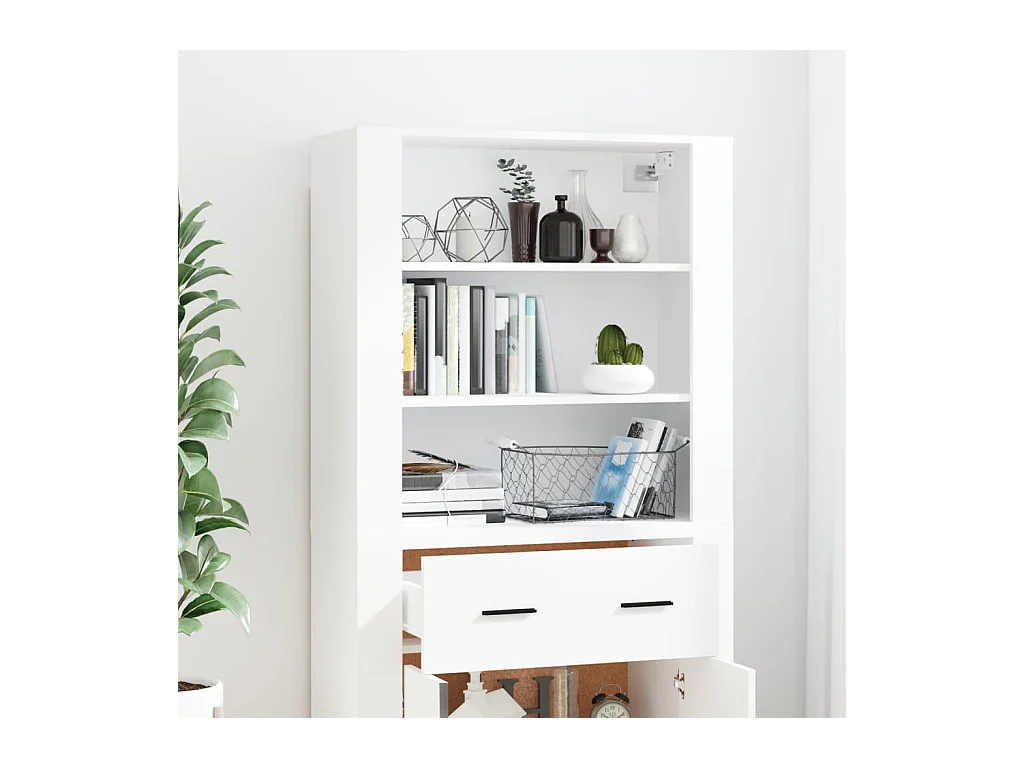 Buffet haut Blanc Bois d'ingénierie