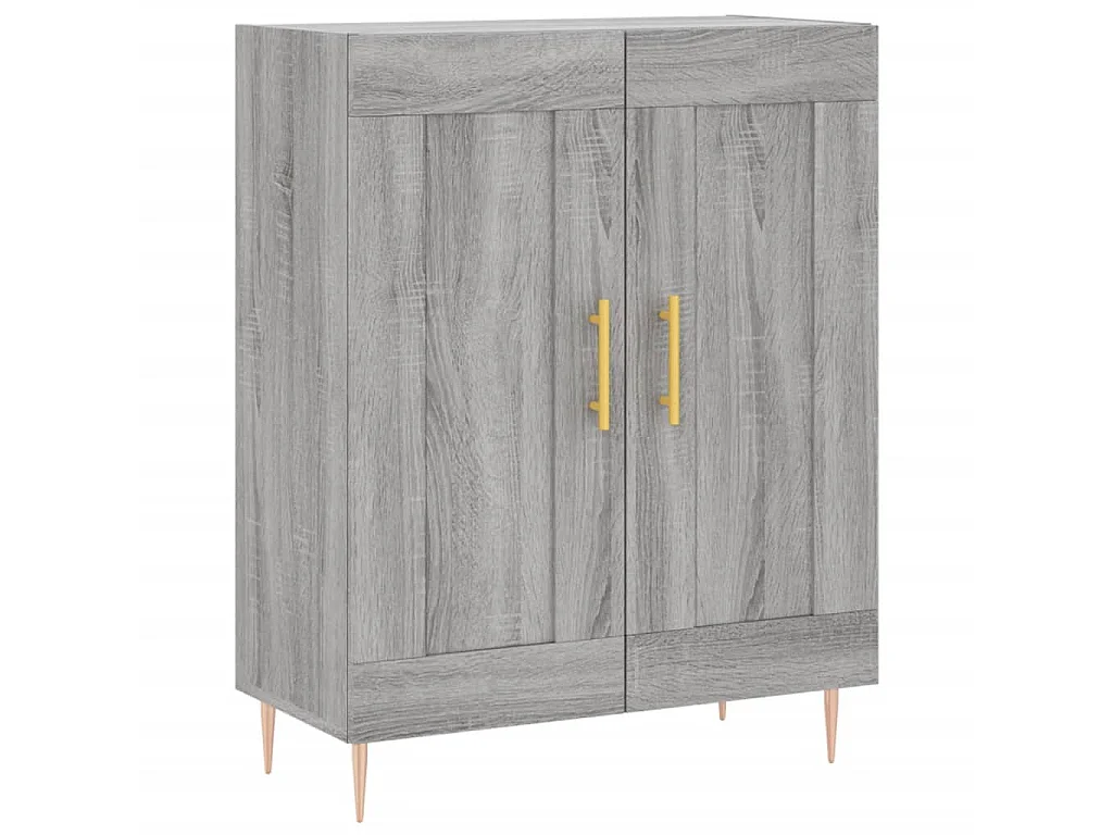 Highboard Grau Sonoma 69,5x34x180 cm Holzwerkstoff