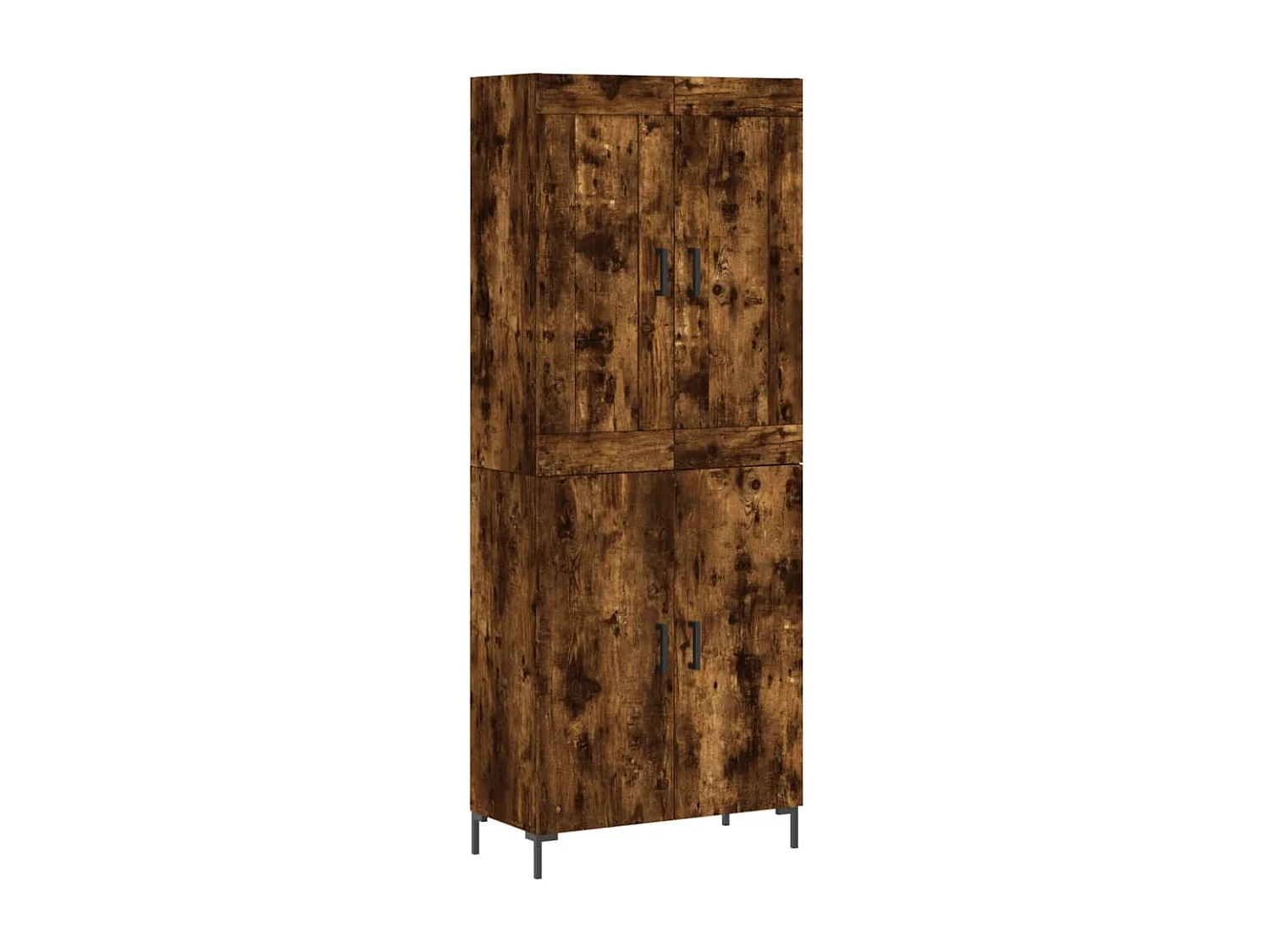 Buffet haut Chêne fumé 69,5x34x180 cm Bois d'ingénierie