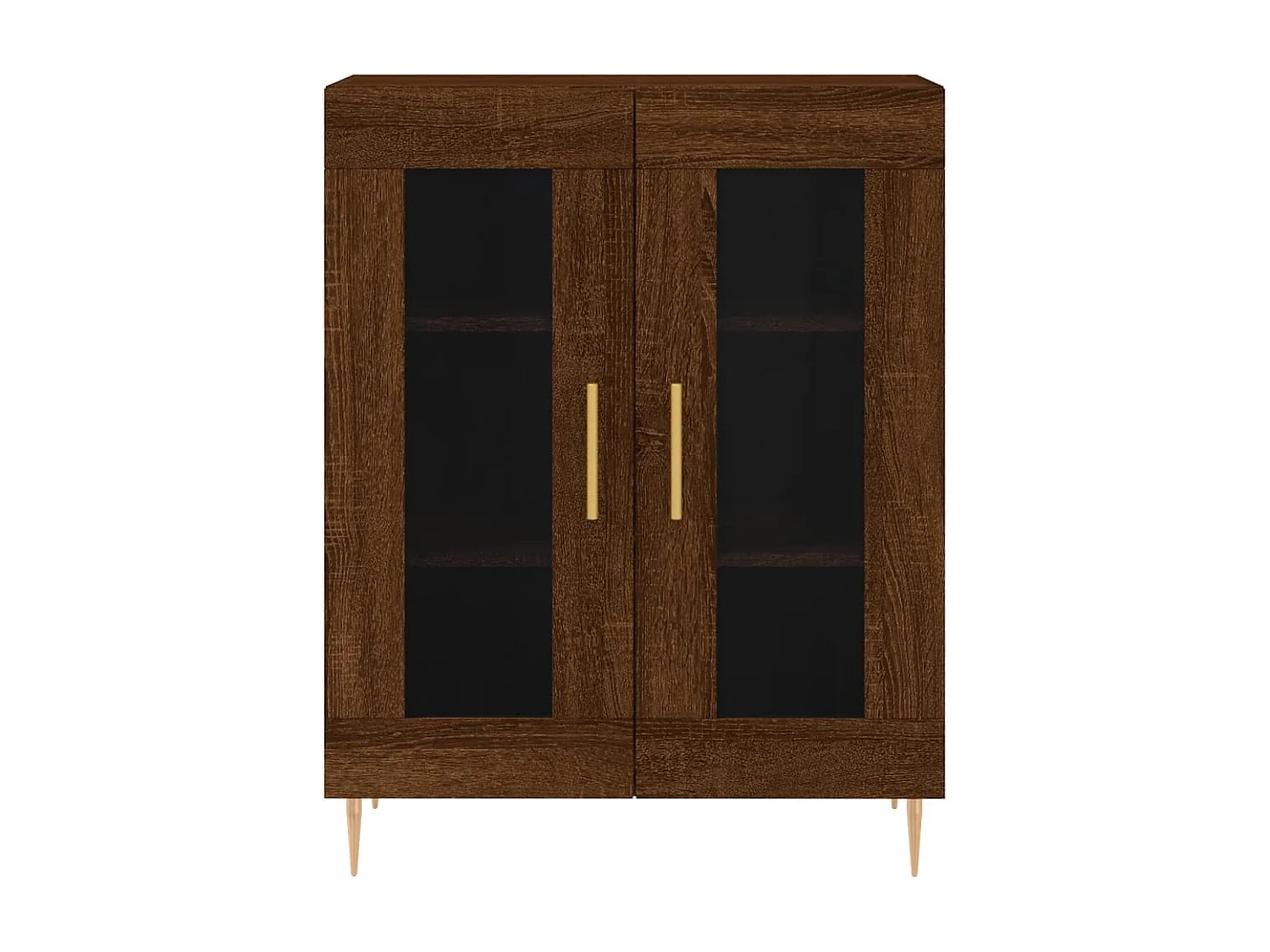 Buffet haut Chêne marron 69,5x34x180 cm Bois d'ingénierie